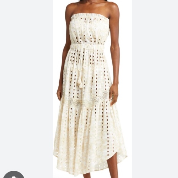 New Ramy Brook Nozila Strapless Cover-Up Dress | Size S - Picture 2 of 11